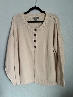 NATURAL REFLECTION Waffle Knit Beige Top